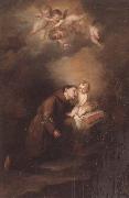 unknow artist The Christ child appearing to saint anthony of padua Sweden oil painting artist